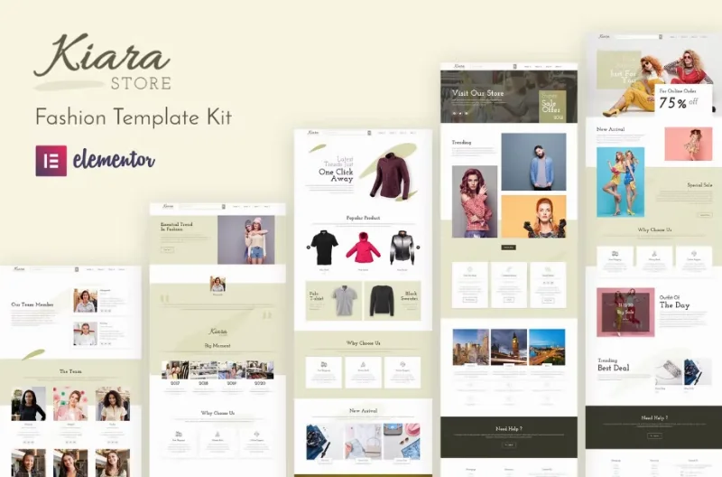 Kiara – Fashion Elementor Template