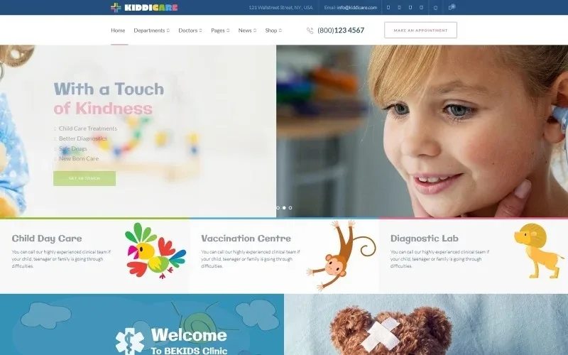 KiddiCare – Pediatric Clinic WordPress Theme