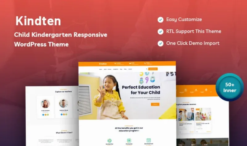 Kindten – Child Kindergarten Responsive WordPress Theme