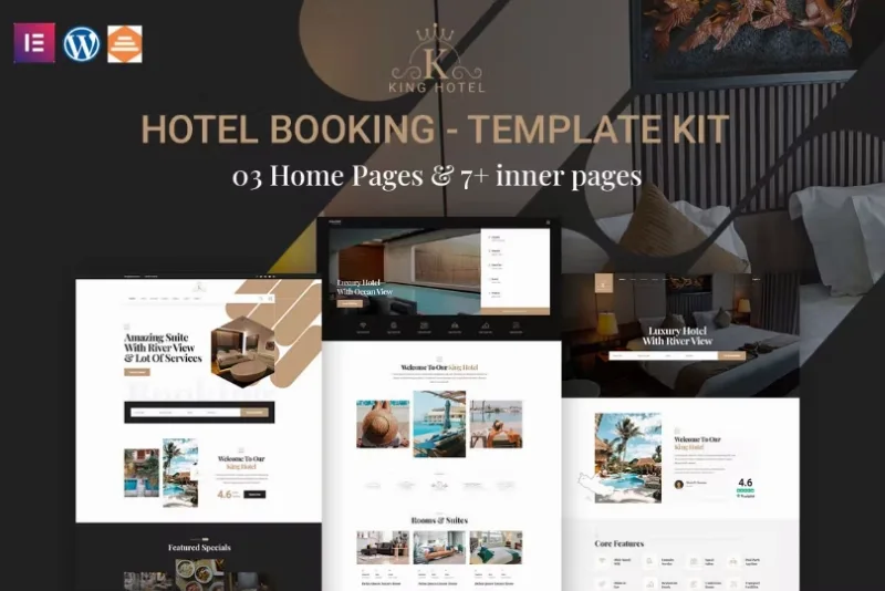KingHo – Hotel Booking Elementor Template