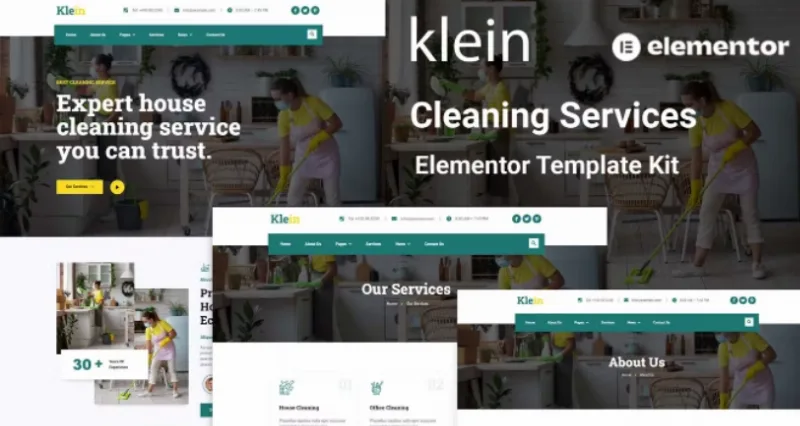 Klein – Cleaning Services Elementor Template