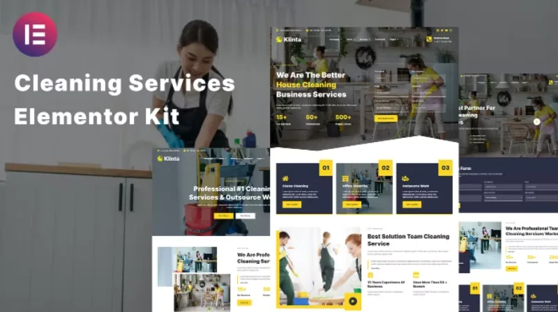 Klinta – Cleaning Services Elementor Template