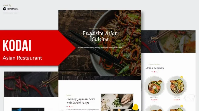 Kodai – Asian Restaurant Elementor Template