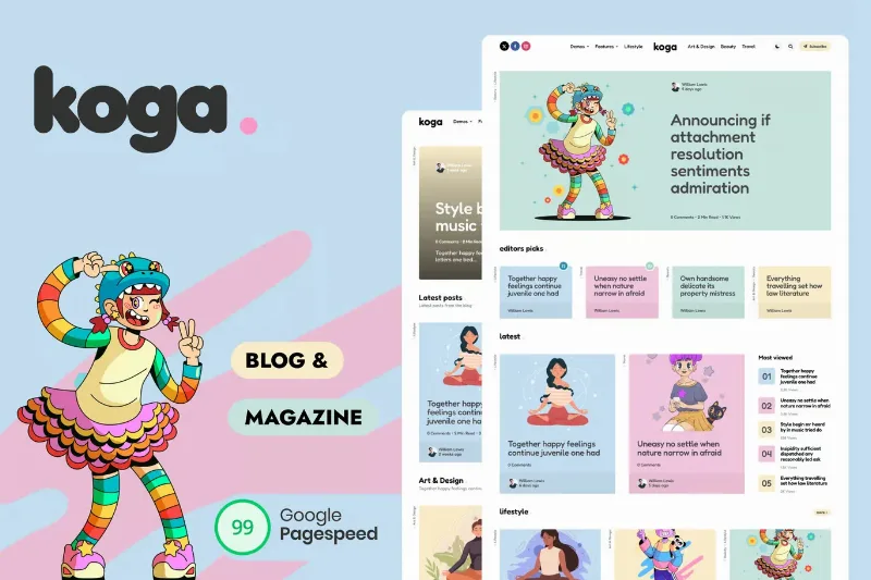 Koga - Blog & Magazine WordPress Theme