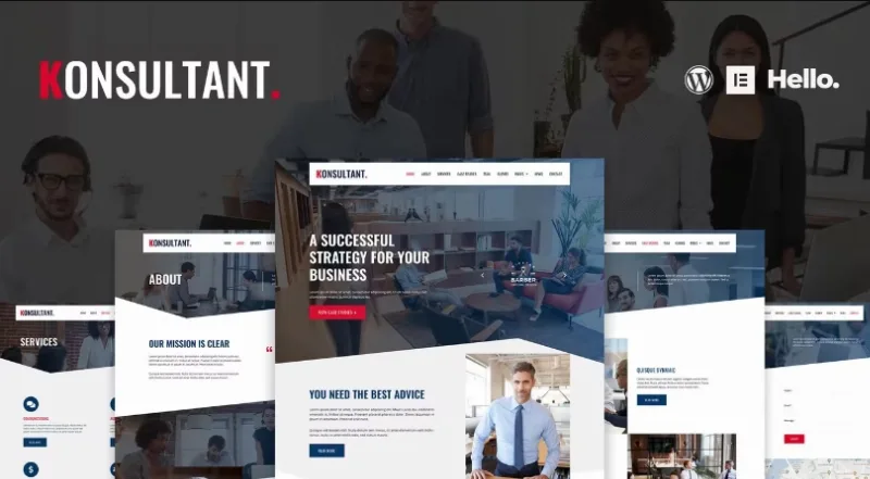 Konsultant – Consultancy Firm Elementor Template
