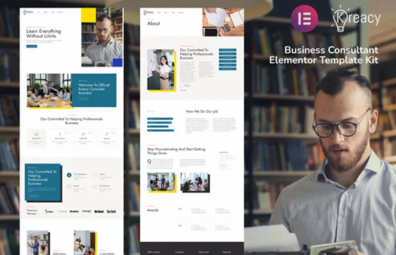 Kreacy – Business Consultant Elementor Template