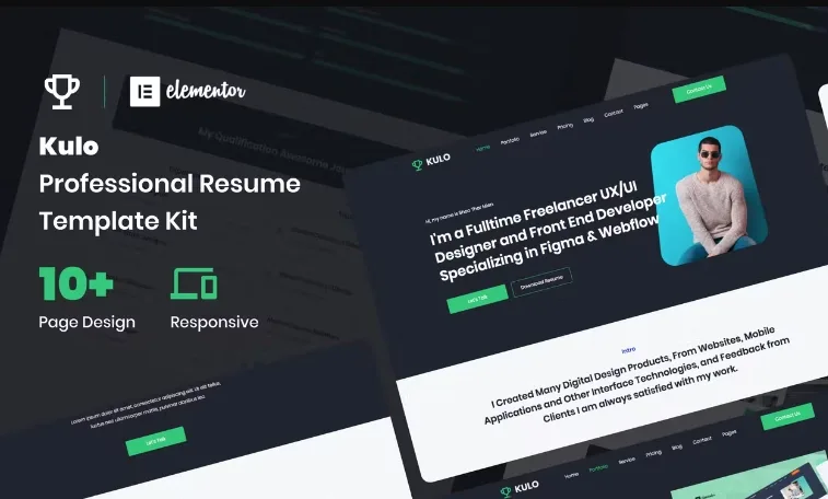 Kulo – Professional Resume Elementor Template