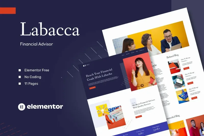Labacca – Financial Advisor Elementor Template