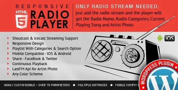 LambertGroup - Radio Player With Playlist - Shoutcast and Icecast