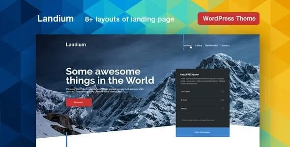 Landium – WordPress App Landing Page