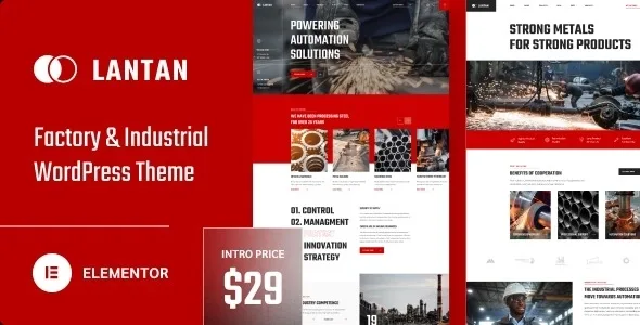 Lantan – Factory & Industrial WordPress Theme