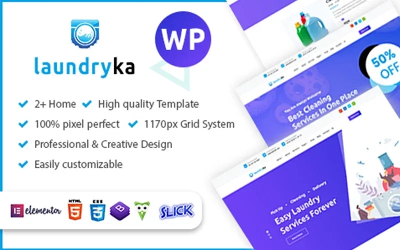 Laundryka – Dry Cleaning Services WordPress Theme