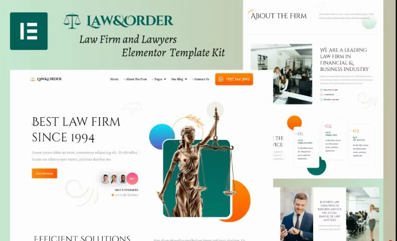Law & Order – Law Firm and Lawyers Elementor Template