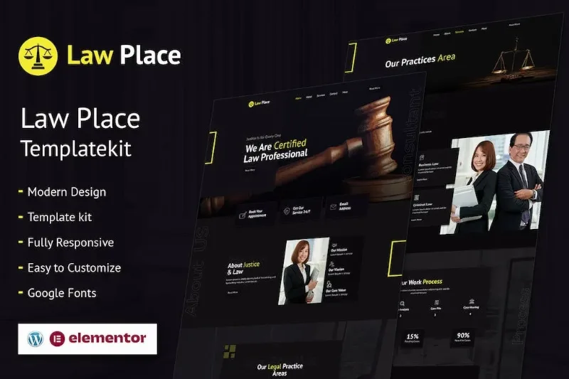 Law Place – Legal and Law Firm Elementor Template