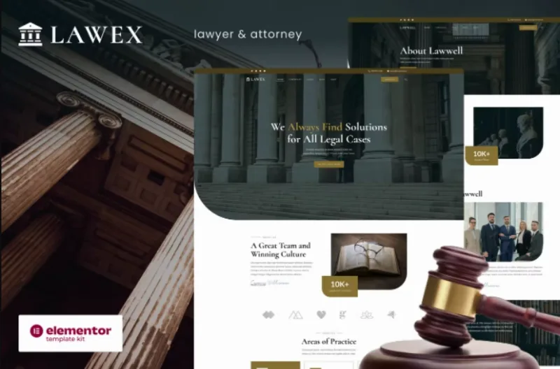 Lawex – Lawyer & Attorney Elementor Template