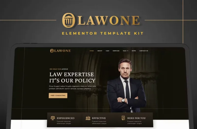 Lawone – Legal & Law Firm Elementor Template