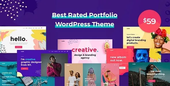 Leedo – Modern, Colorful & Creative Portfolio WordPress Theme · Theme para WordPress