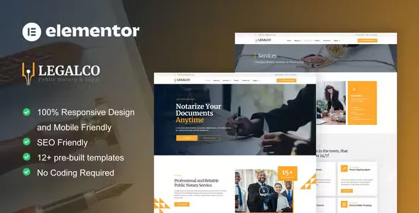 Legalco Notary Public Elementor Template Kit