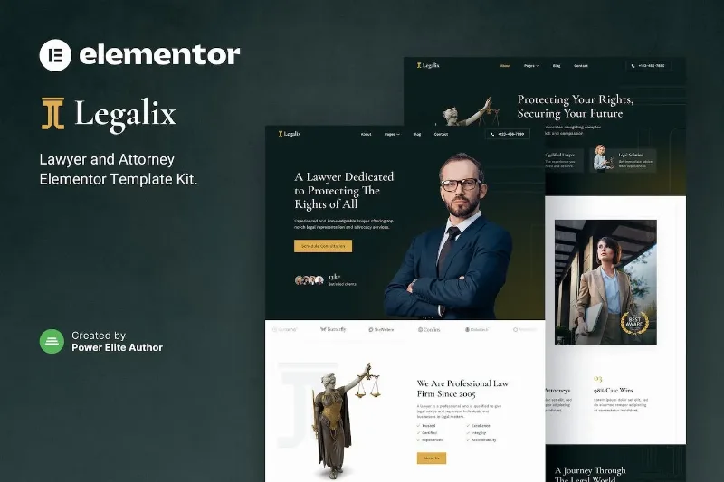 Legalix – Lawyer and Attorney Elementor Template