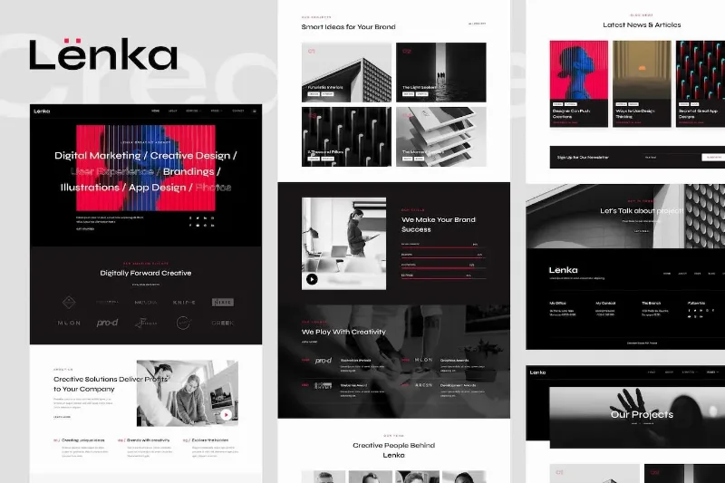 Lenka – Creative Digital Agency Elementor Template
