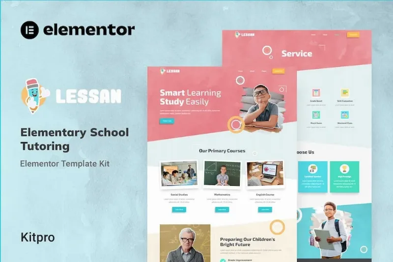 Lessan – Elementary School Tutoring Elementor Template