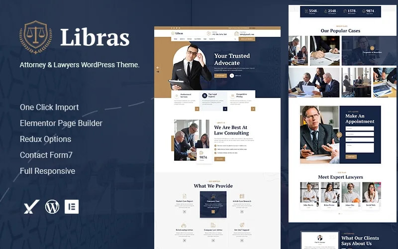 Libras – Attorney & Lawyers WordPress Theme