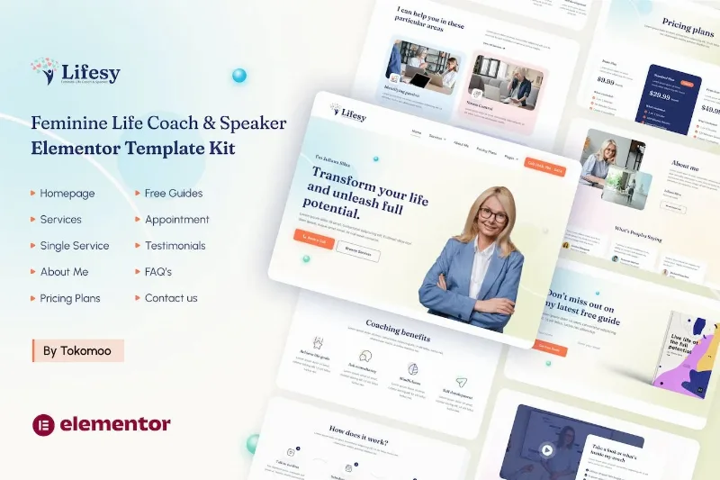 Lifesy – Feminine Life Coach & Speaker Elementor Template