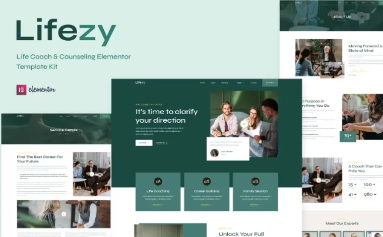 Lifezy – Life Coach & Counseling Elementor Template