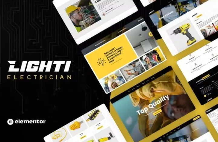 Lighti – Electrician Elementor Pro Template