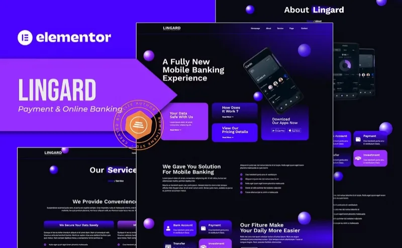 Lingard – Payment & Online Banking Elementor Template