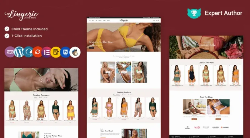 Lingerie – Lingerie, Ladies Wear, Shapewear, Swimwear & Bikini Store Elementor WooCommerce Theme