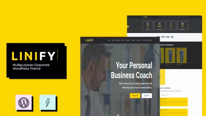 Linify – Multipurpose Corporate WordPress Theme · Theme para WordPress