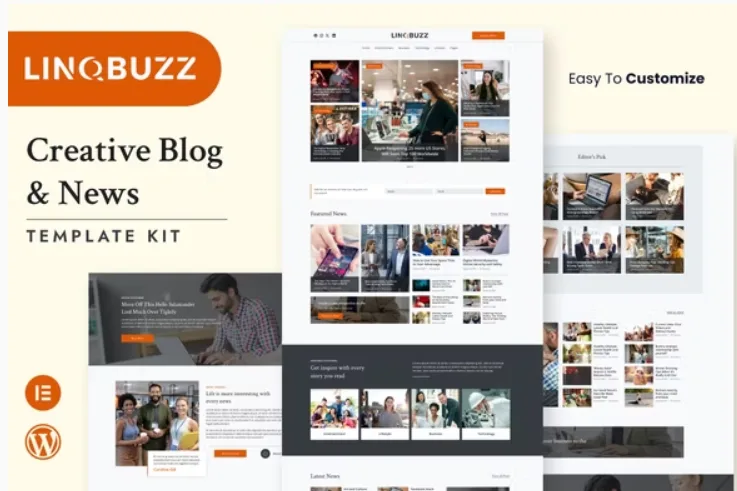 Linqbuzz – Blog & Magazine Elementor Pro Template