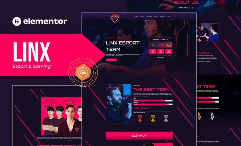 Linx – Esport & Gaming Elementor Template
