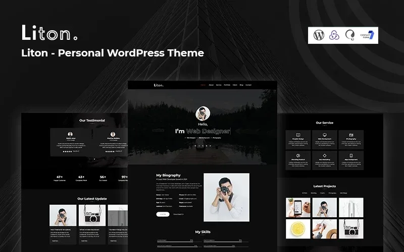 Liton – Personal & CV Responsive WordPress Theme
