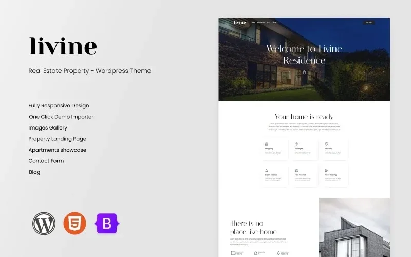 Livine – Real Estate Residence Wordpress Theme WordPress Theme