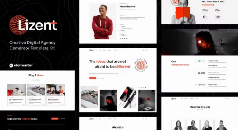 Lizent – Creative Digital Agency Elementor Template