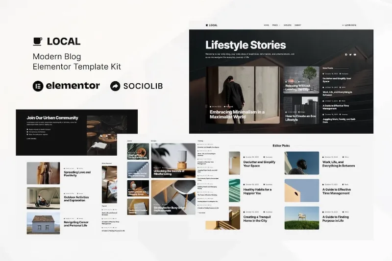 Local – Modern Blog & Magazine Elementor Template