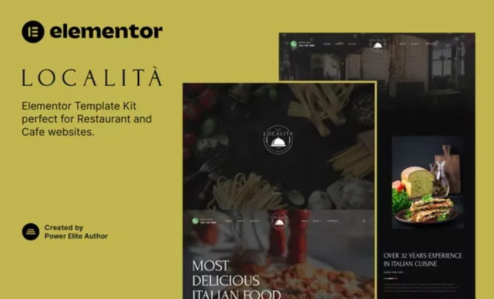 Località – Italian Restaurant & Cafe Elementor Template