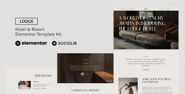 Lodge Hotel Elementor Template Kit