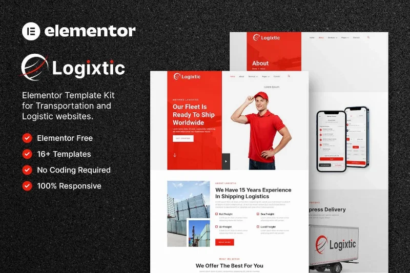 Logixtic – Transportation & Logistic Elementor Template