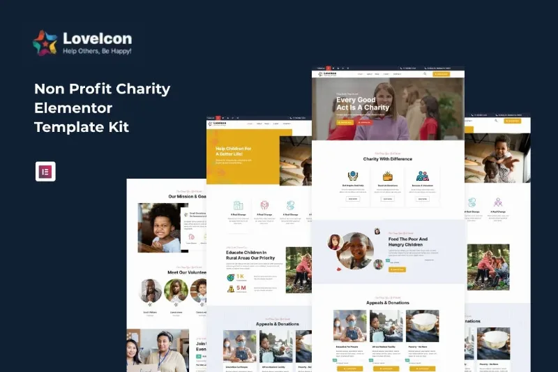 LoveIcon – Nonprofit Charity Elementor Template