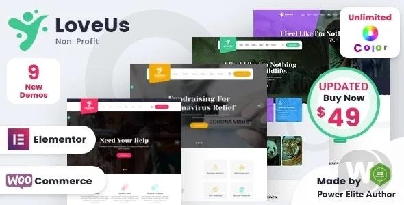 Loveus – NonProfit Charity WordPress Theme