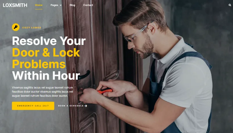 Loxsmith – Key & Locksmith Services Elementor Template