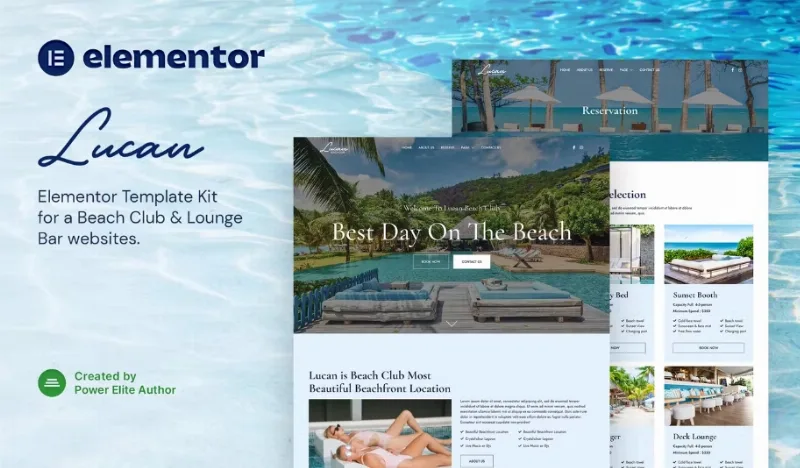Lucan – Beach Club & Lounge Bar Elementor Template