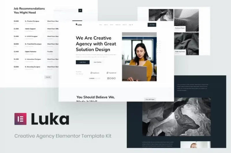 Luka – Creative Agency Elementor Template