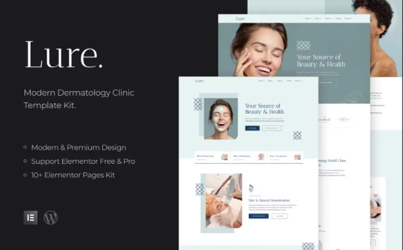 Lure – Modern Dermatology Elementor Template