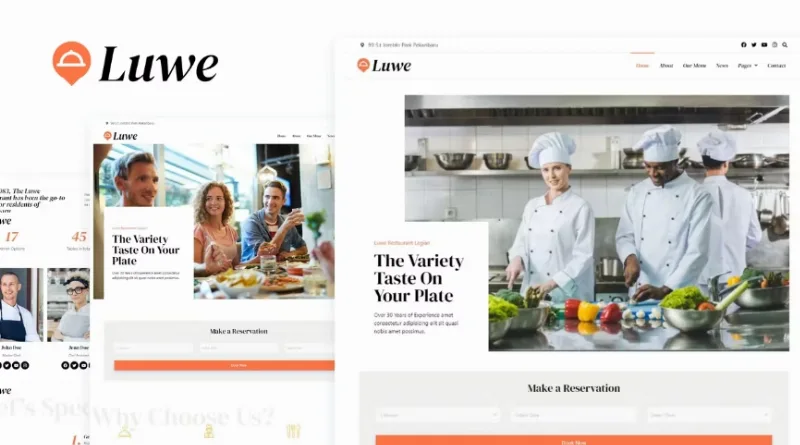 Luwe – Restaurant Elementor Template