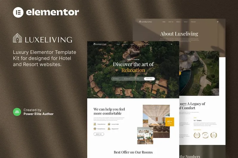 Luxeliving – Luxury Resort & Hotel Elementor Template