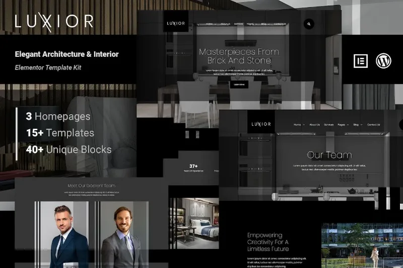 Luxior – Elegant Architecture & Interior Elementor Template